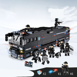 รถตำรวจในเมือง SWAT 1ใน6โมเดลเครื่องบินแปลงร่างอิฐบล็อก - Product Image 5