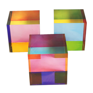 clear Neon <strong>Plexiglass</strong> <strong>Display</strong> Cube Transparent Green 2&quot; Perspex <strong>Display</strong> Riser Fluorescent Colored Acrylic Solid <strong>Block</strong> 50mm - Product Image 3