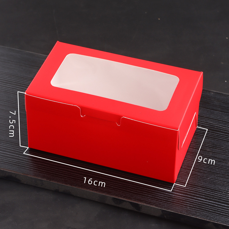 Cupcake box (red, 2 pcs) with tray