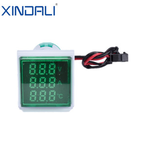 Mini voltímetro de panel monofásico, pantalla LED verde, medidas analógicas y digitales de temperatura, 2 unidades - Product Image 3