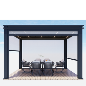 Cortina de Porta Deslizante Externa com Persianas de Pergola, Sistemas Zip, Acessórios, Motores de Sombreamento, Tela de Cortina Rolô - Product Image 5