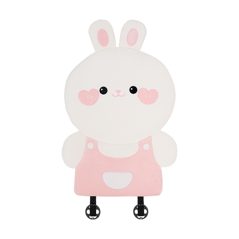 Plush seat cushion with 3D rabbit backrest