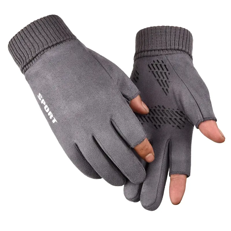 Guantes de gamuza de invierno para exteriores para hombres y mujeres, pantalla táctil Compatible para deportes, viajes, uso diario, ciclismo, conducción