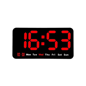 Neuankömmling LED digitale Wanduhr Sprach steuerung Nachttisch uhr Kalender temperatur