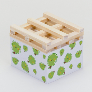 Cubo de notas autoadhesivo de papel personalizado con impresión de 4 lados, Pila de notas adhesivas, pequeños bloques de bloc de notas de palé de madera - Product Image 4