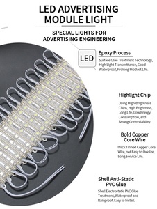 5050 SMD 3-LED RGBホワイトモジュールIP65防水DC12Vバックライト広告サインボード用 - Product Image 5