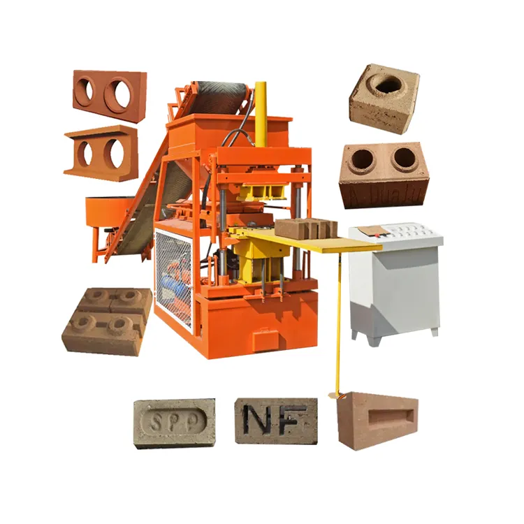 2-10 Small Investment Hot Sale Automatic Hydraulic Clay Soil Lego Interlocking Brick Making Machine for Sale