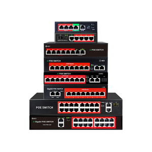 HUOYI OEM 4/6/8/16 Port POE anahtarı 48V aktif POE IEEE802.3 AF/ip kamera için yönetilmeyen poe anahtarı - Product Image 1