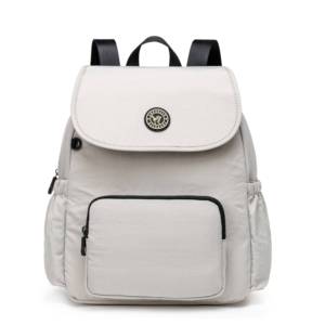 Mini mochila unisex con material de nailon resistente al agua estampado gráfico Color sólido cierre de cremallera bolsillo con cremallera trasera llavero - Product Image 1