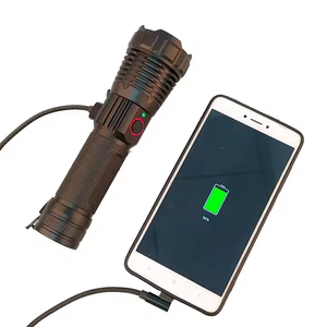 XHP90ハイパワーLED懐中電灯トーチ30Wパワフル2500ルーメン懐中電灯ハンマー入力出力電気機能付き - Product Image 4