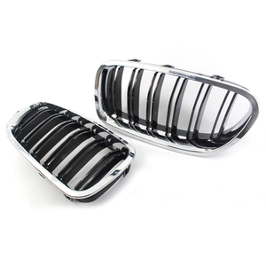 กระจังหน้าโครเมี่ยม51137261356 51137261355สำหรับ BMW <span class=keywords><strong>5</strong></span> Series F10 F18สีดำเงา2011-2016