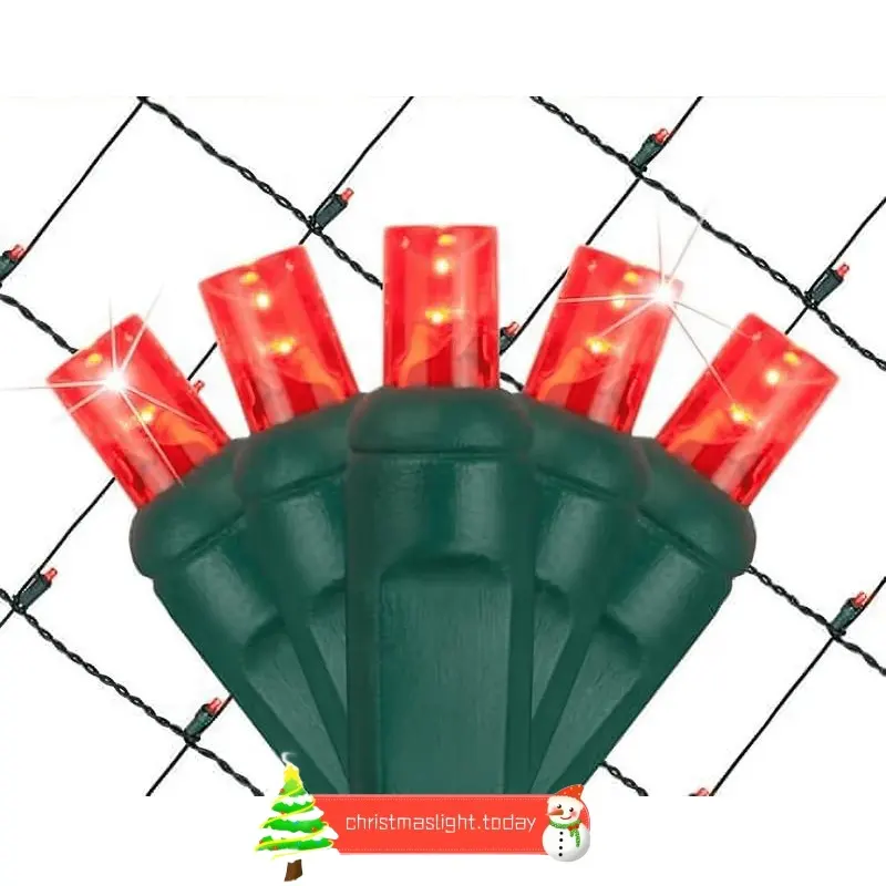 Rede de luz LED cônica mini 5mm à prova d'água para decoração de festas e festivais ao ar livre, rede de luzes LED para Natal