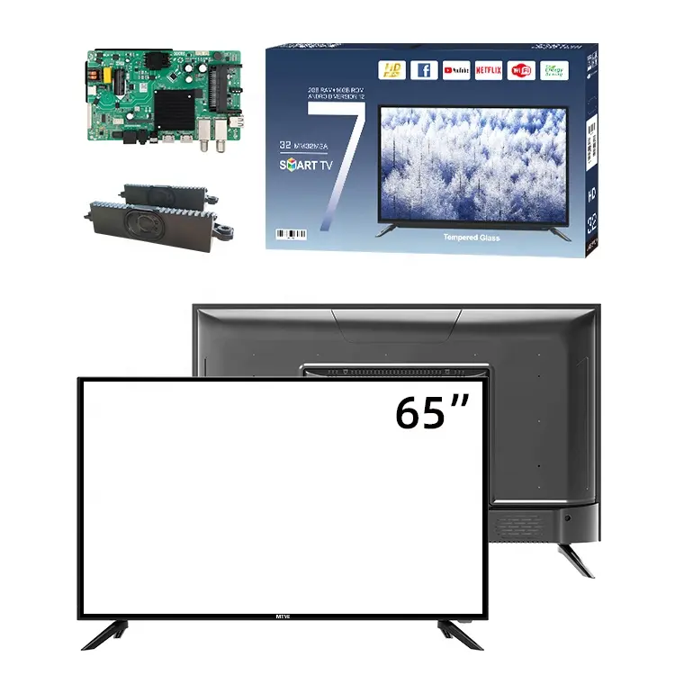 Precio de fábrica en stock buen diseño pantalla grande 65 "FHD LED TV Venta caliente LED SKD TV