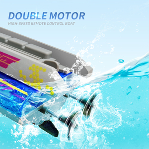 2.4g rc סירה מהירות גבוהה שליטה בודדת עם אורות חשמלי פעלולים שליטה מרחוק סירה צעצועים ילדים צעצועים מים נער נוכח