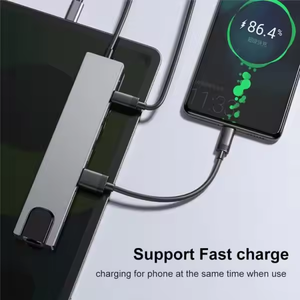 Tipo c hub 8 in 1 compatibile usb C Hub 8 porte multifunzione con ethernet per Macbook Pro e Windows laptop-hub usb - Product Image 5