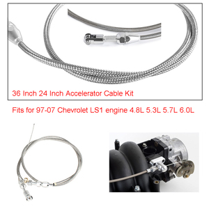 ステンレス鋼ブレードタービンLS1エンジン4.8L-6.0Lオイルパイプラインホース36インチ24インチ継手97-07シボレー加速器ケーブルキット - Product Image 2