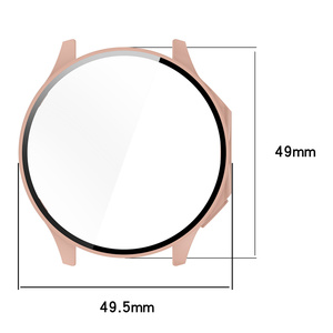 Sert kabuk cam ekran koruyucu Film Smartwatch çerçeve kılıf için OPPO izle X / OnePlus izle 2 tampon kapak akıllı aksesuarları - Product Image 2