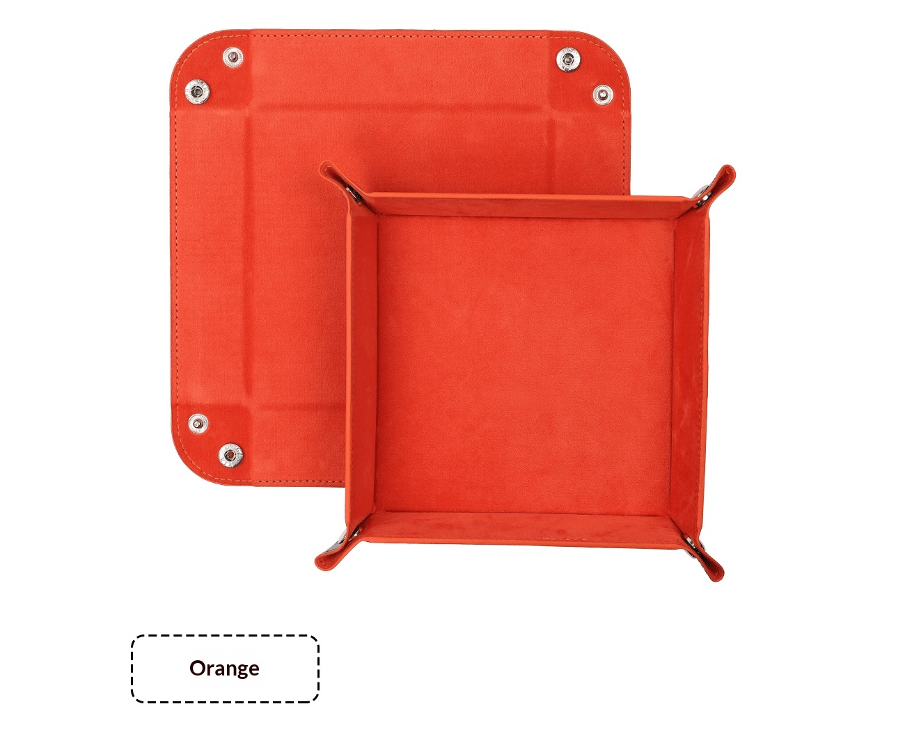 Cuadrado grande de terciopelo naranja - 2222 cm