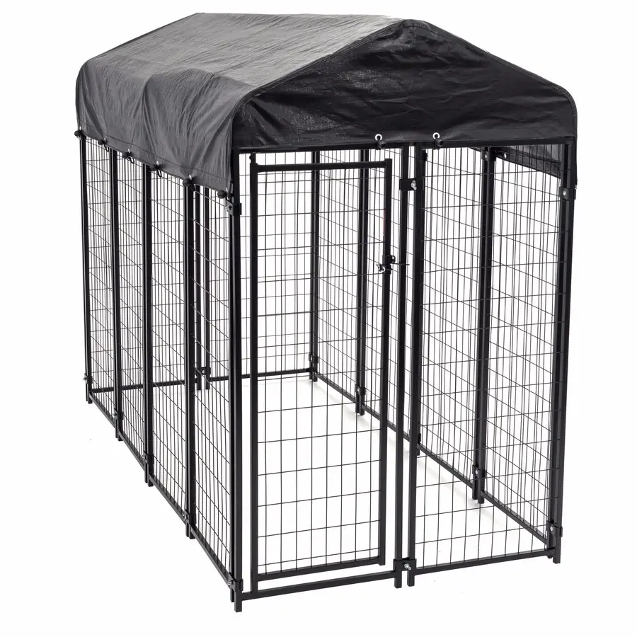 Treillis métallique soudé galvanisé chenil 10 '* 10' * 6' grande cage de chien