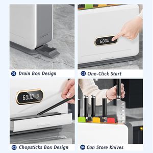 Modern <strong>Smart</strong> Home Gadgets Cutting Boards With Storage Stand Set <strong>3</strong> Color <strong>Coded</strong> Cutting Drying Chopping Board Knives Organizer - Product Image 4