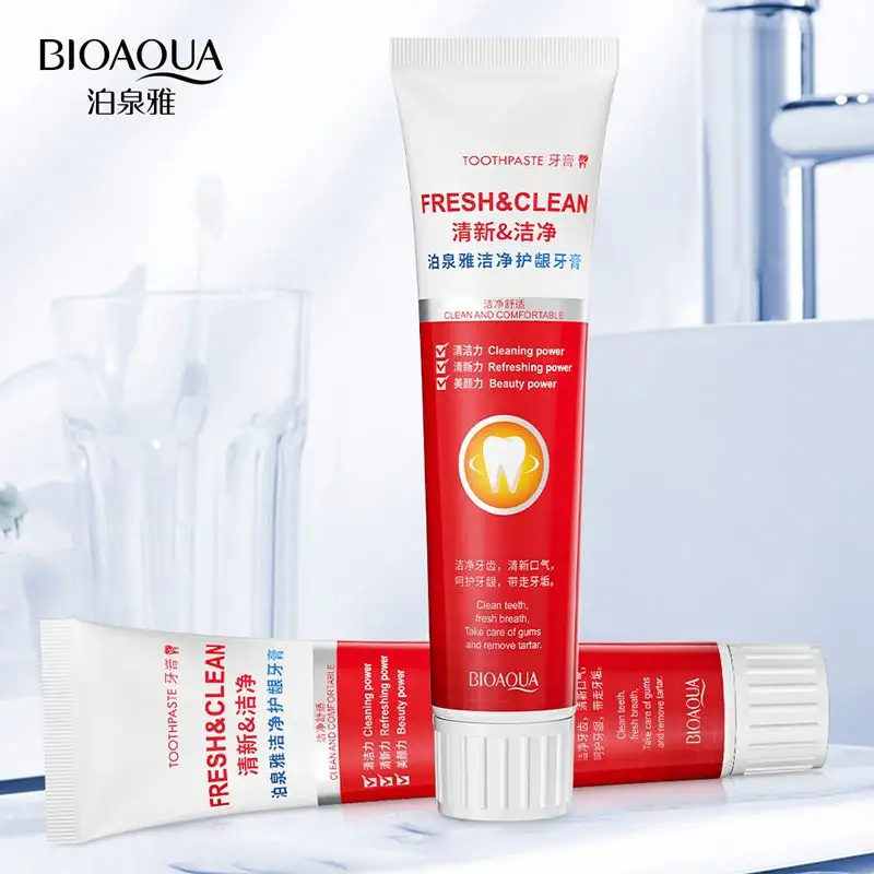 OEM Bioaqua private label kızılcık nane kokusu beyazlatma diş diş leke ağız bakımı sağlık ağız bakımı diş macunu kaldırmak