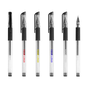 批发促销学校用黑色墨水耐用透明多色笔 - Product Image 3