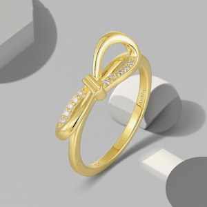 Moissanite Anel 18k Ouro Mulheres Simples e Elegante Design de Anel Fino com Circular Moissanite Inlay Atacado - Product Image 5