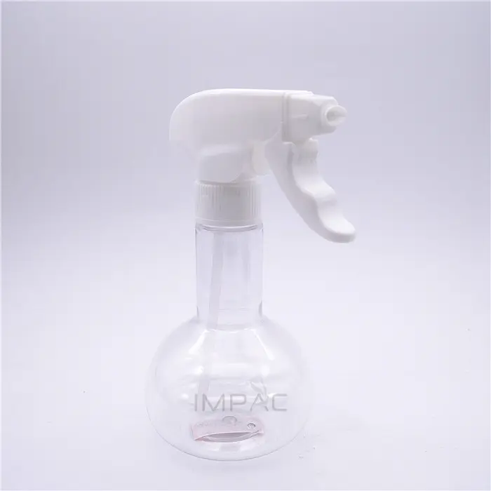 Base de bola 250ml botella de spray de aceite de cosméticos vacía de plástico transparente con cuello largo