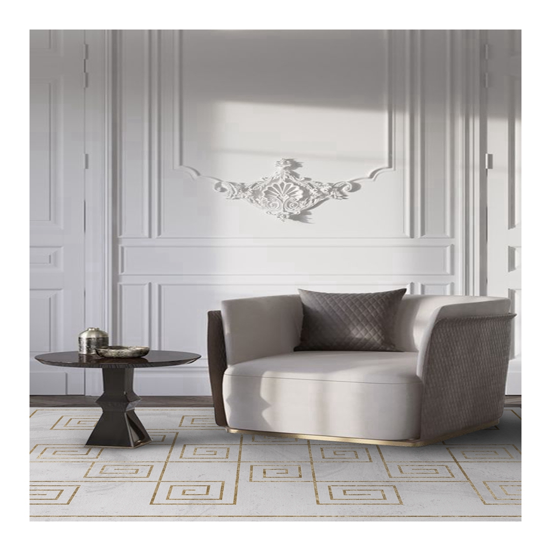 Cotton Anti-slip Machine Washable Carpet Rugs For Living Room Carpet