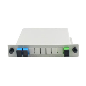 新しい1対2プラグイン光スプリッタUPC 1/2 1/4挿入型型光ファイバスプリッタ - Product Image 1