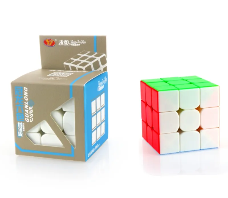 YongjunYJGuanlongアップグレードバージョン3x3x3ABSプラスチックマジカルキューブ3次スピードルーバイクキューブ子供用おもちゃ
