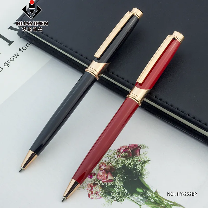 Elegant Black | Red Coated Metal Pen Custom Perfume Advertising Slogans For People