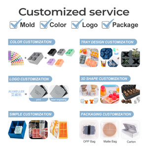 Molde de bloques de hielo de silicona reutilizable respetuoso con el medio ambiente personalizado, máquina para hacer pasteles y helados con logotipo impreso - Product Image 4