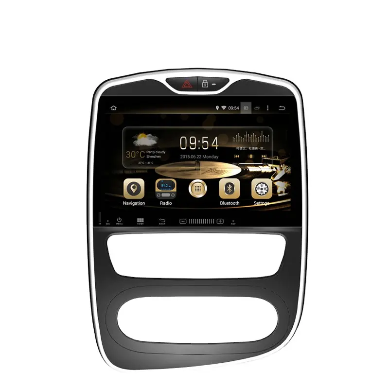 أعتاب الشاشة الكبيرة لرينو كليو 2012-دليل AC GPS 10.1 بوصة 4G 64G سيارة الوسائط المتعددة والملاحة DSP ستيريو سيارة جهاز GPS أندرويد للسيارة