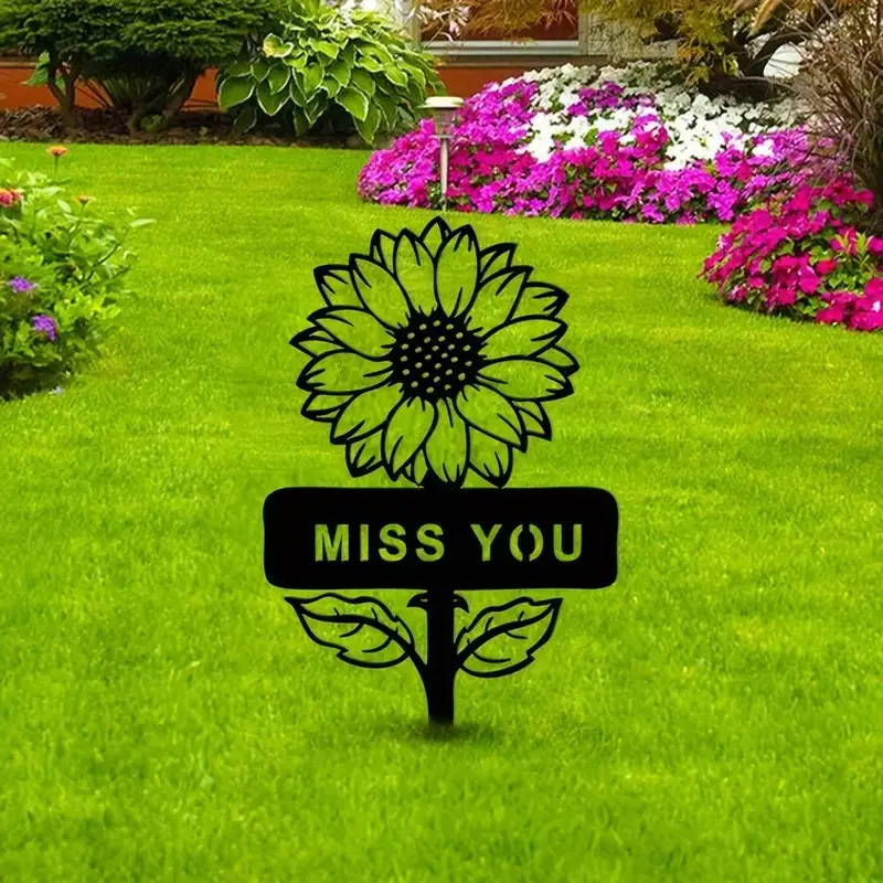Girasol jardín decoración logo Regalo para mamá decoración al aire libre patio arte impermeable jardín decoración para