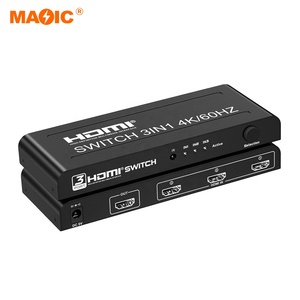 4K 60HZ Alta calidad 4K HDMI Switch 3 en 1 salida HDMI Switcher 3X1 Switch con audio para pantalla Proyector TV - Product Image 2