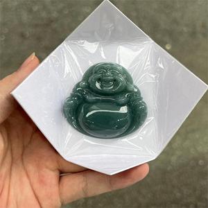 Natural 100% Myanmar a Grade Green <strong>Jade</strong> Budda Type a <strong>Jade</strong> Budda Chinese Carved Lucky Pendant Chinese Classical