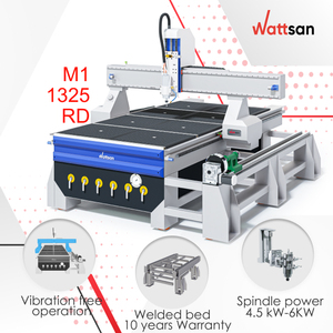 Wattsan M1 1325RD 4.5kw 6kw DSP A18 Controlador 4 Axis 1325 Máquina enrutadora CNC para carpintería de alta potencia y precisión - Product Image 1