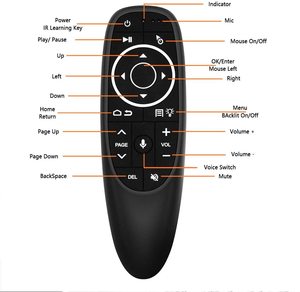 Gyro algılama ile 2.4GHz hava fare ses kontrolü G10S Android TV kutusu PC için Mini kablosuz akıllı uzaktan - Product Image 5