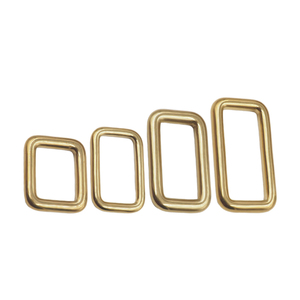 Custom Heavy Duty grosso Metal latão quadrado cinta anel <span class=keywords><strong>Loop</strong></span> conector fivela Hardware retângulo para o saco