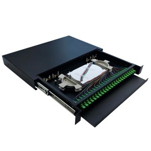 Marco de distribución óptica de 12/24/48/96 puertos ODF19 pulgadas montaje en rack deslizante 1u 2u Panel de conexión de fibra óptica con adaptadores Sc Simplex - Product Image 1