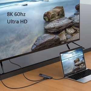 RJ45 7 in 1 usb c Hub tipi C Usb 3.1 7 Port Multiport Usb Hub Dp ekran portu Displayport Mst hub - Product Image 5