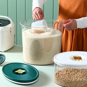 Cocina y despensa Almacenamiento de alimentos a granel Contenedor de almacenamiento de arroz con tapas Hermético para harina Azúcar Arroz Cereales - Product Image 5