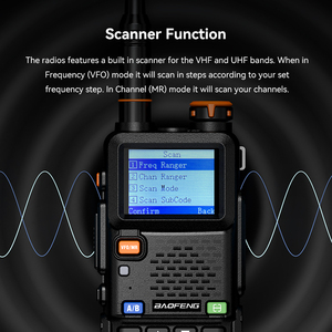 Baofeng-Walkie-talkie multibanda AM FM tipo C, radio de comunicación bidireccional de largo alcance, BAOFENG, UV 5RH PRO, GPS, Radio - Product Image 5