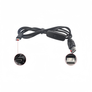 Ahududu Pi 4B güç kaynağı güç anahtarı kablosu ile 5V 3A tip-c USB arayüzü