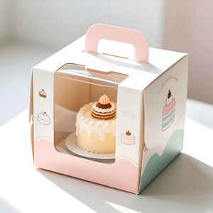 Nhà Sản Xuất Tùy Chỉnh In Thiết Kế Logo Thực Phẩm Cấp Bánh Bao Bì Các Tông Hộp, Đám Cưới Bánh Sinh Nhật Hộp Với Xử Lý - Product Image 3