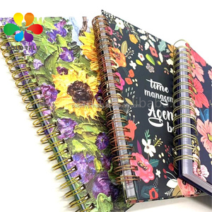 Fabrik preis Doppel Spiral Notebooks Wochen planer Blumen Design College Journal Notebooks Für den heutigen Plan - Product Image 3