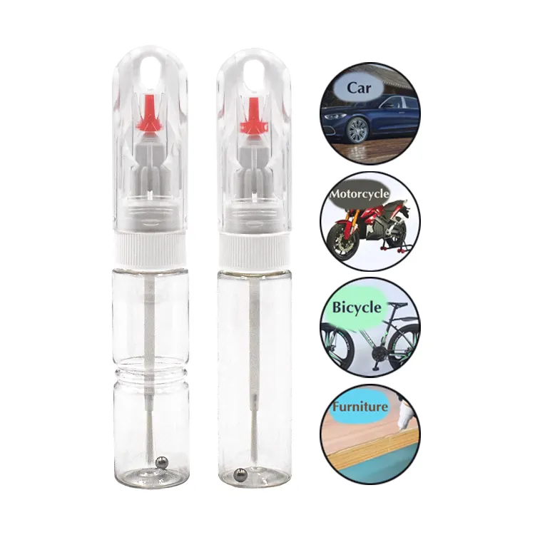 20ML 30ML 50ML PET Auto Motorrad Fahrrad möbel Pinsel flasche Nagellack flasche Ausbesserung flasche mit Bürsten verschluss