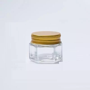 Factory Produced Hot Sale Honey Hexagonal 1.5oz 8oz 16oz Empty Canned Jam Spice Food Storage Glass <strong>Jar</strong> with Metal Lid