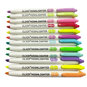 12 colore Evidenziatore Penna di Indicatore della Penna Evidenziatore Punta a Scalpello Retrattile Evidenziatore Penna di Indicatore - Product Image 4